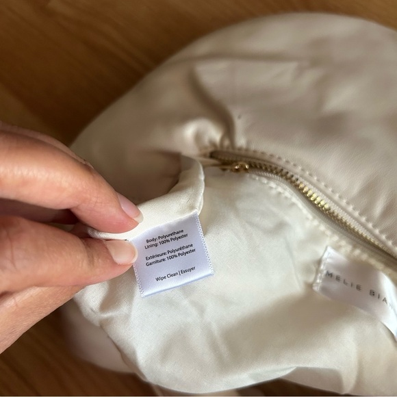 NWT Melie Bianco Alexandra Crème Vegan Top Handle Bag - Picture 6 of 11